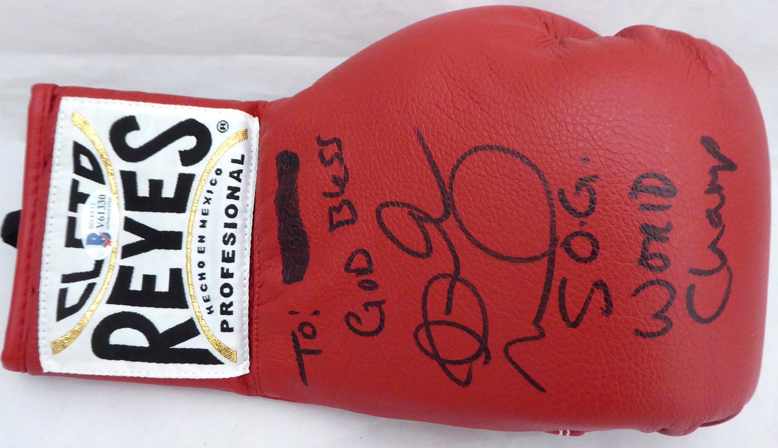Andre Ward Autographed Red Reyes Boxing Glove "God Bless, S.O.G. & World Champ" Beckett BAS #V61330 - RSA