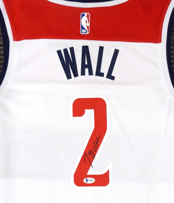 Washington Wizards John Wall Autographed White Nike Swingman Jersey Size XL Beckett BAS Stock #182244 - RSA