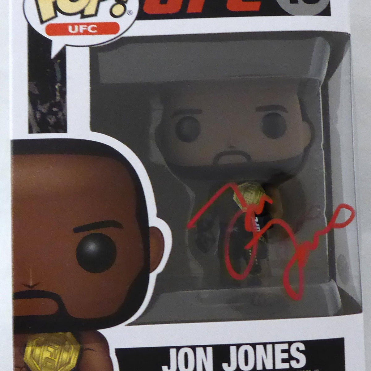 Jon Bones Jones Autographed UFC Funko POP Vinyl Figurine In White Beckett  BAS Stock #185707