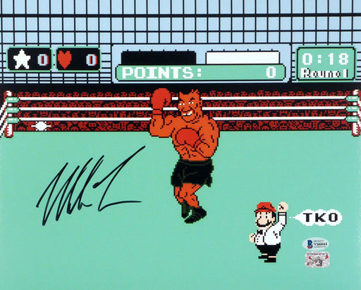 Mike Tyson Autographed 11x14 Photo Punch-Out Beckett BAS Stock #180904 - RSA