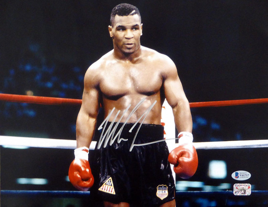 Mike Tyson Autographed 11x14 Photo Beckett BAS Stock #180906 - RSA