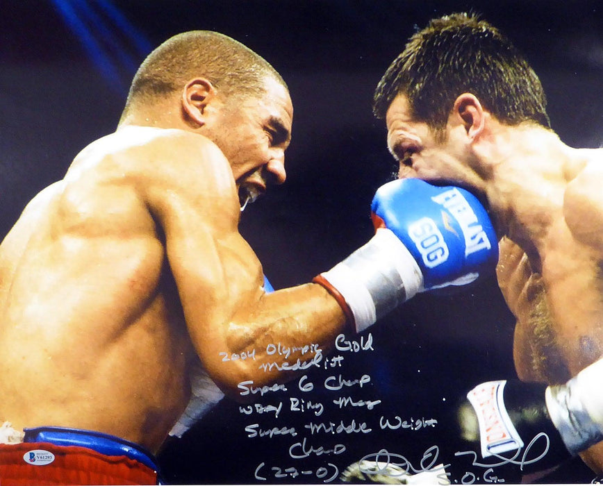 Andre Ward Autographed 16x20 Photo "2004 Olympic Gold Medalist, Super 6 Champ, WBA/Ring Mag Super Middle Weight Champ, 27-0, SOG" Beckett BAS #V61293 - RSA