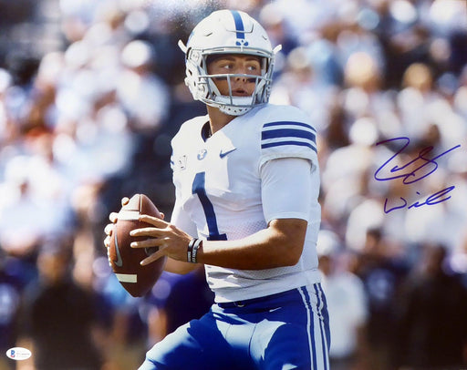 Zach Wilson Autographed 16x20 Photo BYU Cougars Beckett BAS Stock #191142 - RSA