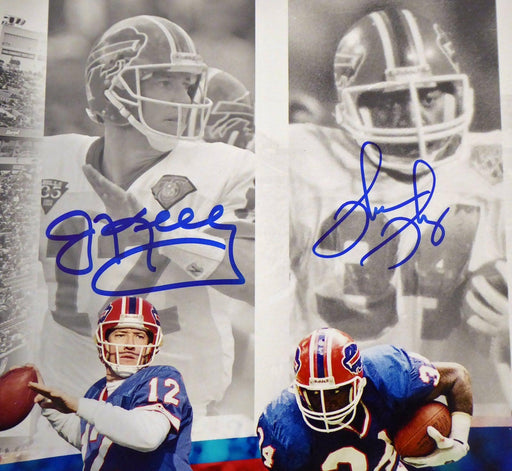 Buffalo Bills Team Greats Autographed Authentic Proline Full Size Red Helmet  With 3 Signatures Including Jim