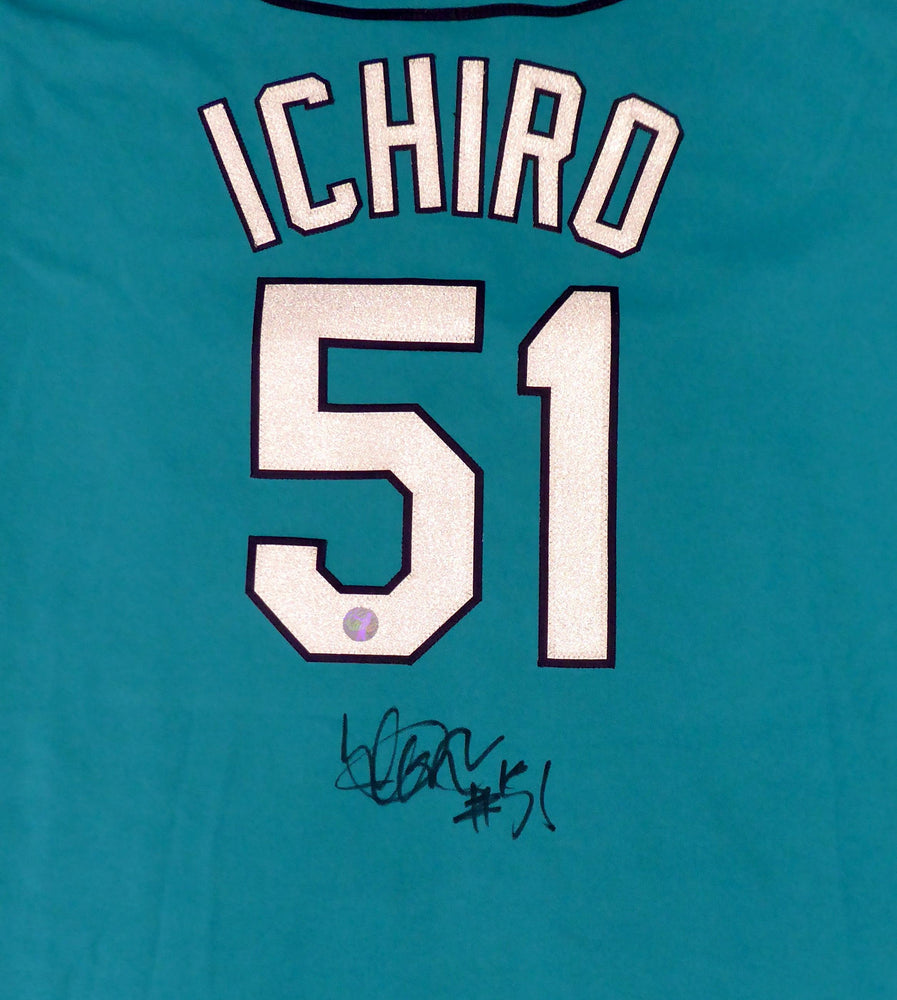 Ichiro Suzuki Autographed Seattle Mariners Majestic Baseball Jersey -  Ichiro Hologram at 's Sports Collectibles Store