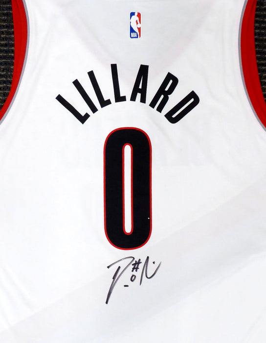 Portland Trail Blazers Damian Lillard Autographed White Fanatics Jersey Size XL Beckett BAS #Z54921 - RSA