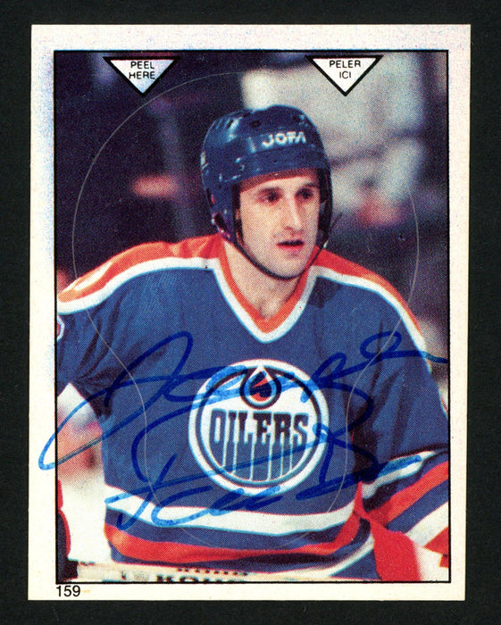 Jaroslav Pouzar Autographed 1983-84 O-Pee-Chee Sticker Card #159 Edmonton Oilers SKU #153610 - RSA
