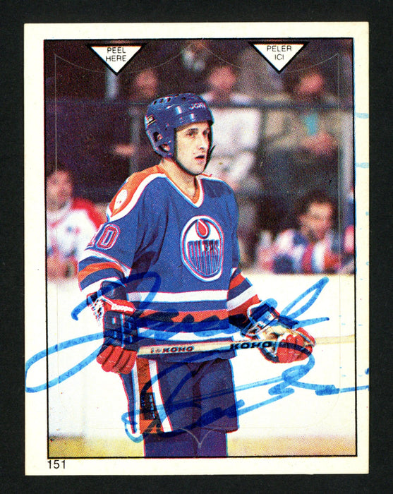 Jaroslav Pouzar Autographed 1983-84 O-Pee-Chee Sticker Card #151 Edmonton Oilers SKU #153616 - RSA