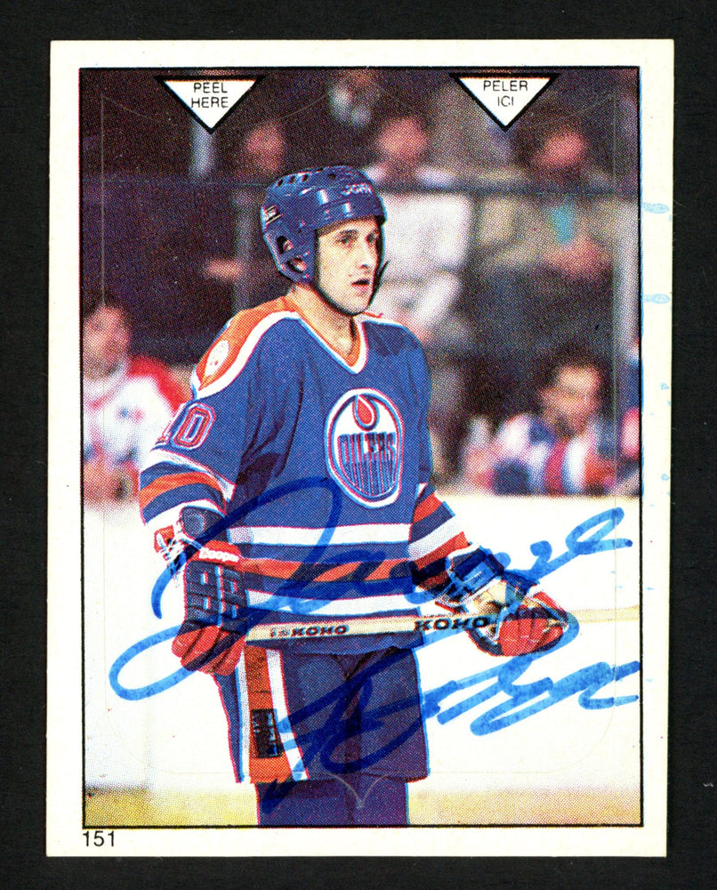 Jaroslav Pouzar Autographed 1983-84 O-Pee-Chee Sticker Card #151 Edmonton Oilers SKU #153617 - RSA
