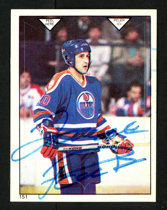 Jaroslav Pouzar Autographed 1983-84 O-Pee-Chee Sticker Card #151 Edmonton Oilers SKU #153618 - RSA