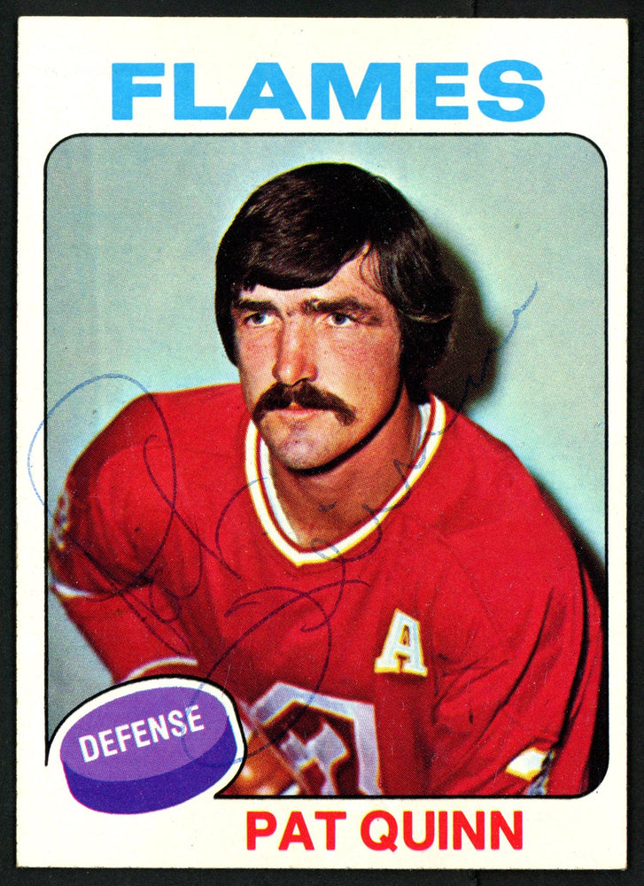 Pat Quinn Autographed 1975-76 Topps Card #172 Atlanta Flames SKU #149958 - RSA