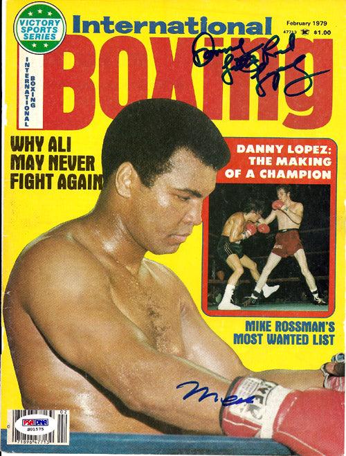 Muhammad Ali & Danny Lopez Autographed International Boxing Magazine Cover PSA/DNA #S01575 - RSA