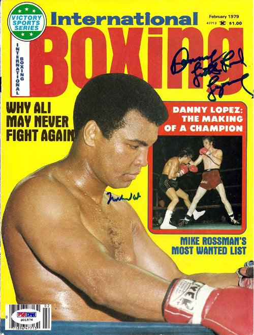 Muhammad Ali & Danny Lopez Autographed International Boxing Magazine Cover PSA/DNA #S01576 - RSA