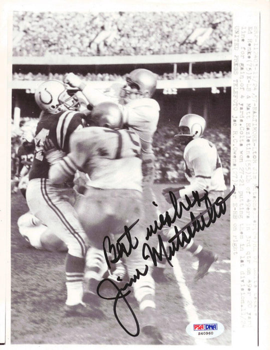 Jim Mutscheller Autographed 7x9 Photo Baltimore Colts PSA/DNA #S40960 — RSA