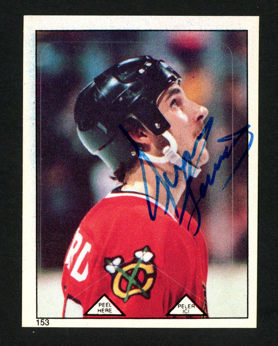 Denis Savard Autographed 1983-84 O-Pee-Chee Sticker Card #153 Chicago Blackhawks SKU #153613 - RSA