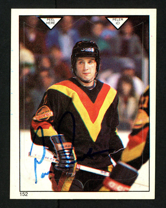 Patrik Sundstrom Autographed 1983-84 O-Pee-Chee Sticker Card #152 Vancouver Canucks SKU #153615 - RSA