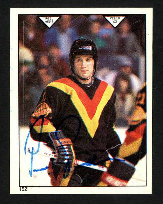 Patrik Sundstrom Autographed 1983-84 O-Pee-Chee Sticker Card #152 Vancouver Canucks SKU #153614 - RSA
