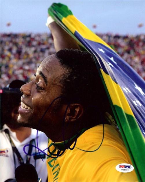 Robinho De Souza Autographed 8x10 Photo Brazil PSA/DNA #U54480 - RSA