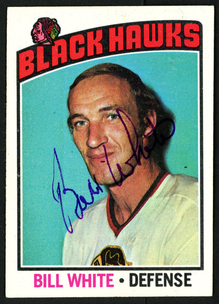 Bill White Autographed 1976-77 Topps Card #235 Chicago Blackhawks SKU #150197 - RSA