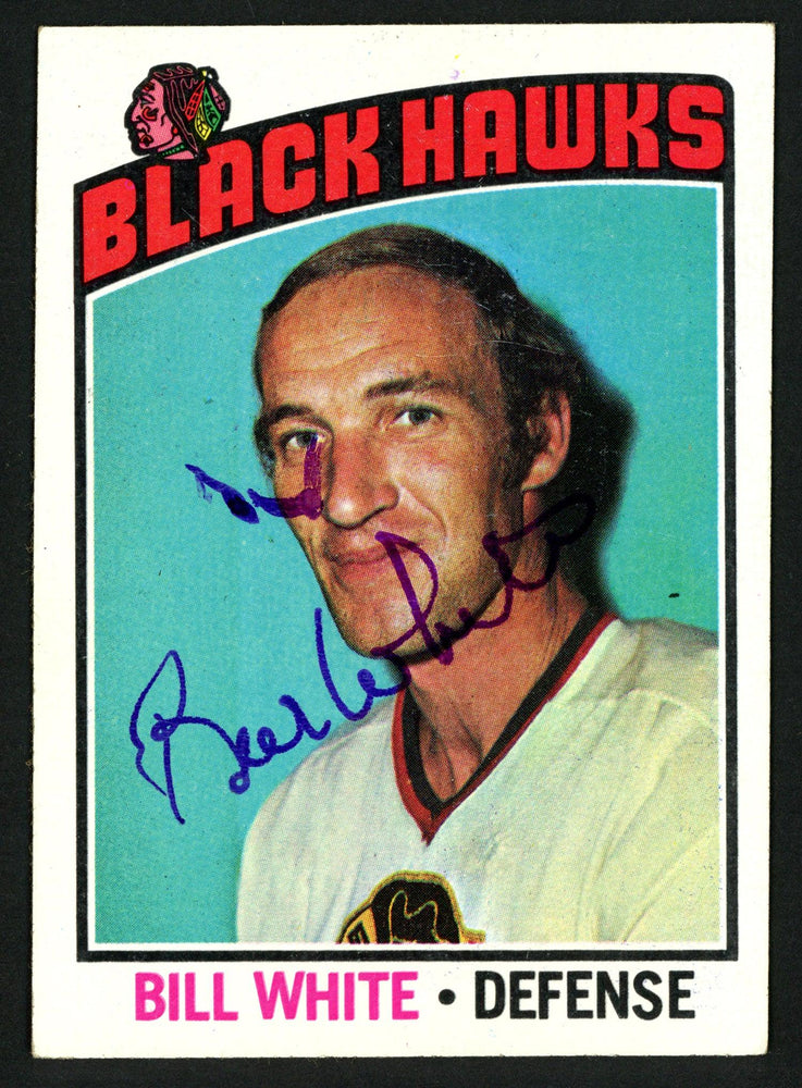 Bill White Autographed 1976-77 Topps Card #235 Chicago Blackhawks SKU #150198 - RSA