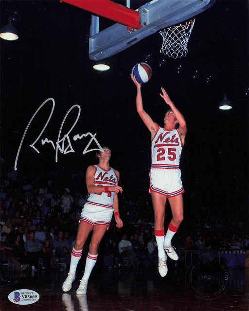 rick barry signed 8x10 photo new york nets bas y83669 certificate of authenticity