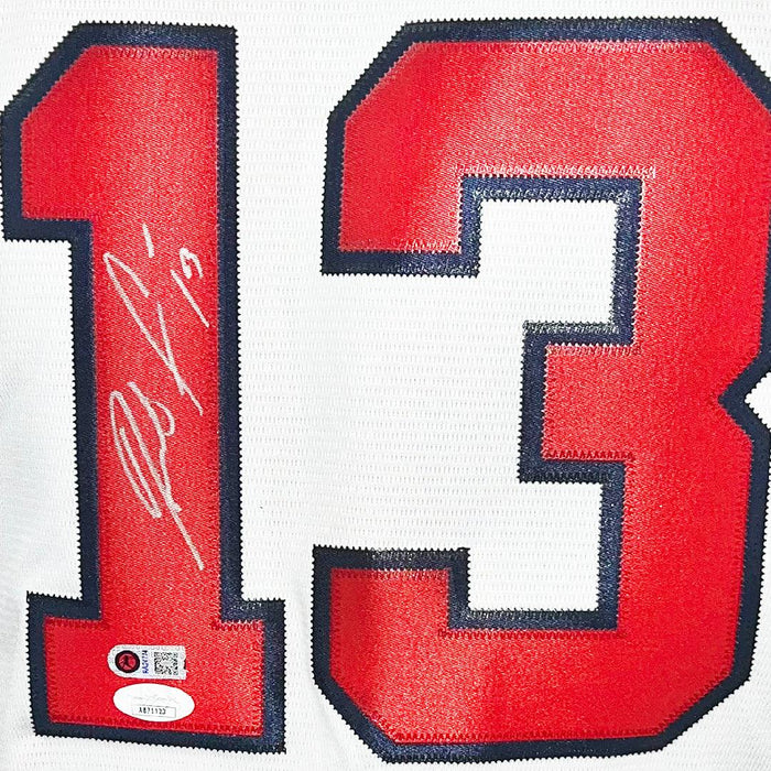 Ronald Acuna Autographed Atlanta White Majestic Baseball Jersey - JSA