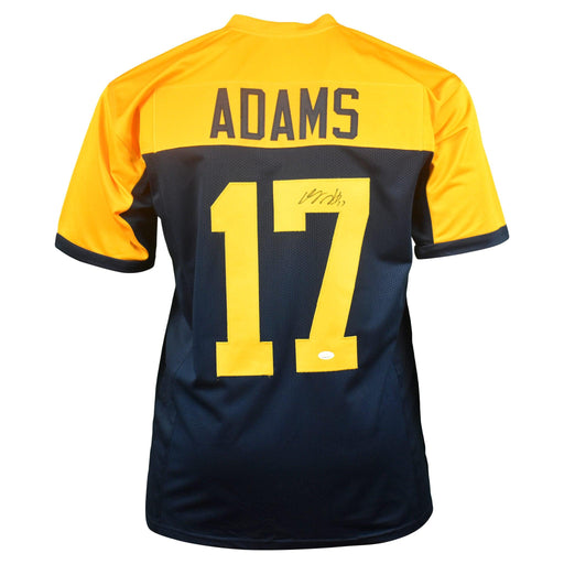 Davante Adams Signed Yellow Color Rush Custom Football Jersey