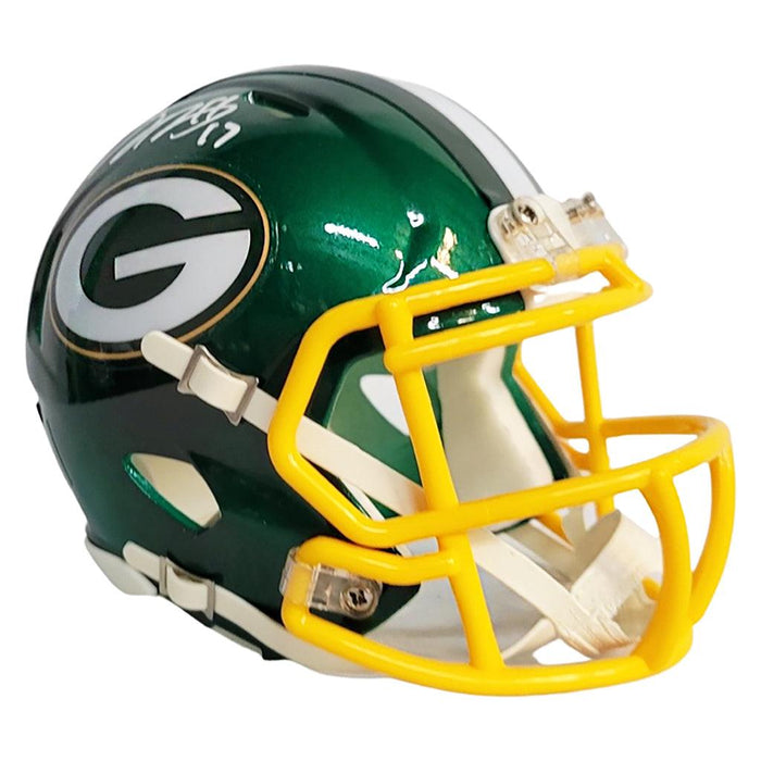 Shop Davante Adams Green Bay Packers Signed Flash Green Full Size Replica  Speed Helmet