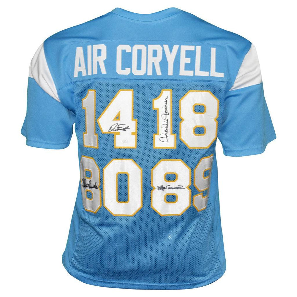 4-Signature Air Coryell Signed San Diego Light Blue Football Jersey (JSA) - RSA