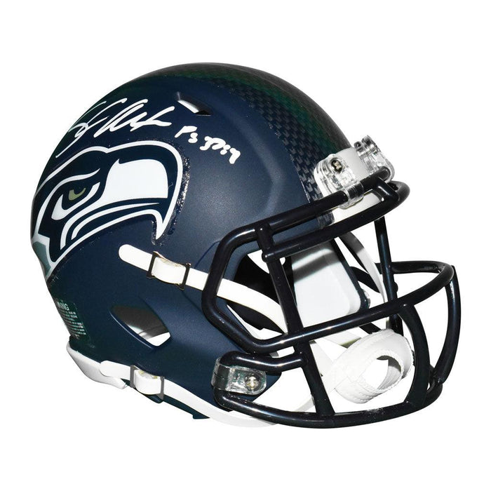 Shaun Alexander Signed Psalms & 2005 NFL MVP Inscription Seattle Seahawks  Speed Mini Football Helmet (JSA)