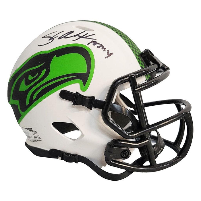 Shaun Alexander Signed Seattle Seahawks Lunar Speed Mini Football Helmet  (JSA)