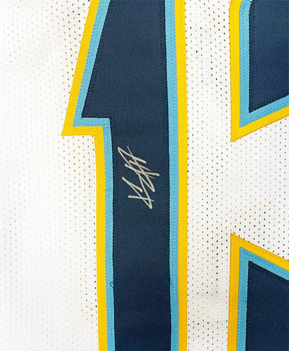 RSA Keenan Allen Signed Pro-Edition White Football Jersey (Beckett)