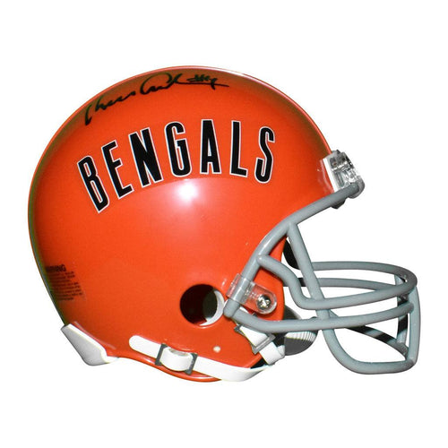 Ken Anderson Cincinnati Bengals Autographed White Alternate Mini Helmet w/  Cut Stripe - Beckett Authentic