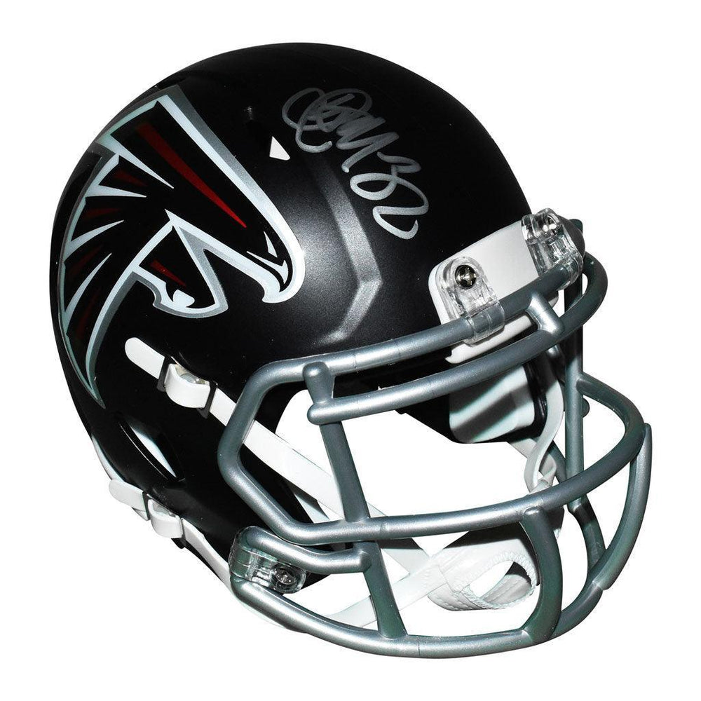 Jamal Anderson Signed Atlanta Falcons Speed Mini Replica Black Football Helmet - Grey Mask (JSA) - RSA