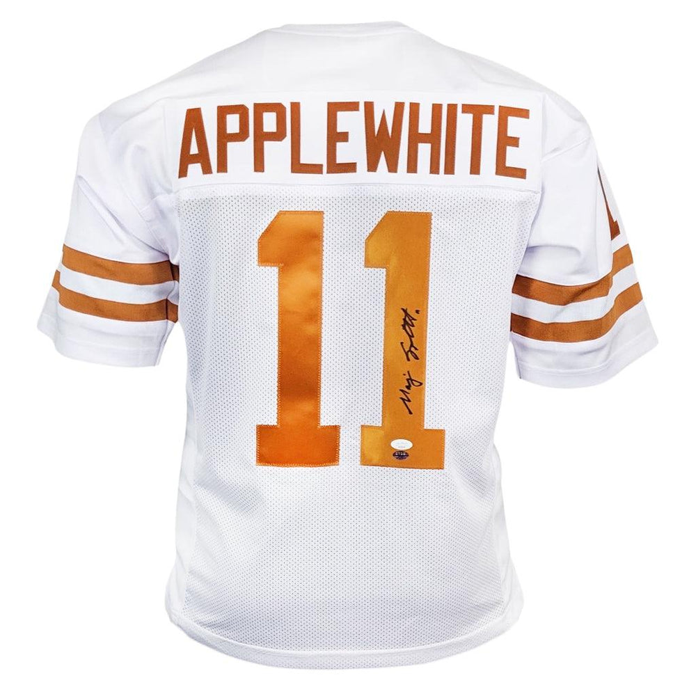 Major Applewhite Signed Texas White Football Jersey (JSA) - RSA