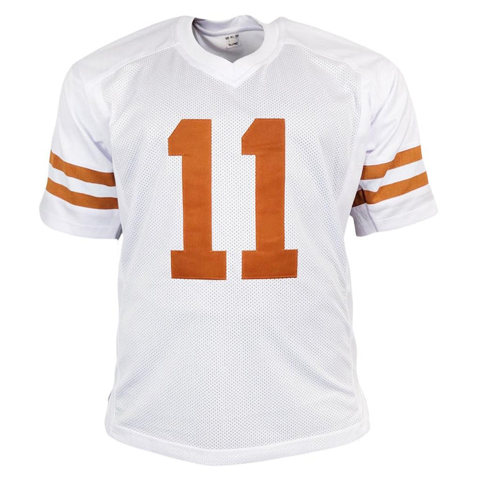 Major Applewhite Signed Texas White Football Jersey (JSA) - RSA