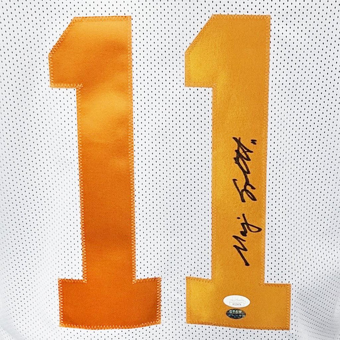 Major Applewhite Signed Texas White Football Jersey (JSA) - RSA