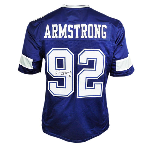 Dorance Armstrong Signed Dallas Blue Football Jersey (JSA) - RSA