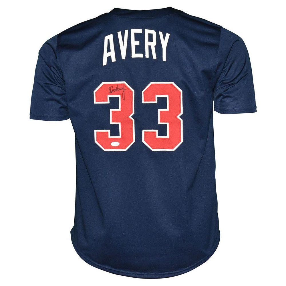 Steve Avery Signed Atlanta Blue Baseball Jersey (JSA) - RSA
