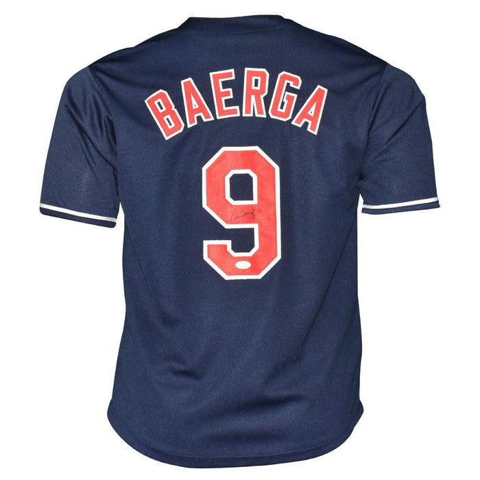 Carlos Baerga Signed Cleveland Blue Baseball Jersey (JSA) - RSA