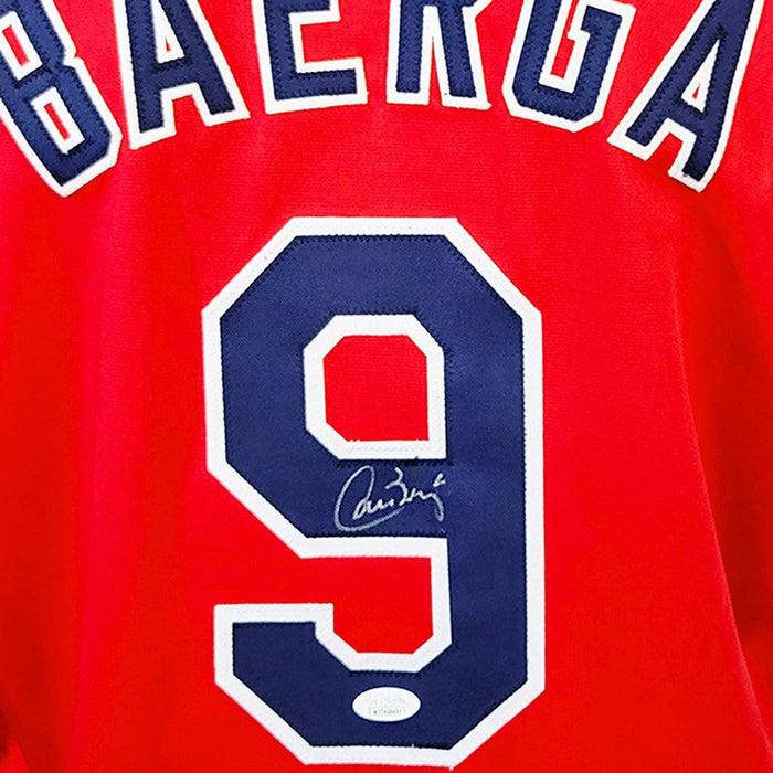 Carlos Baerga Signed Cleveland Red Baseball Jersey (JSA) — RSA
