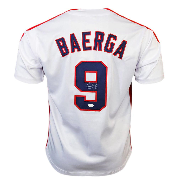 Carlos Baerga Signed Cleveland White Baseball Jersey (JSA) - RSA