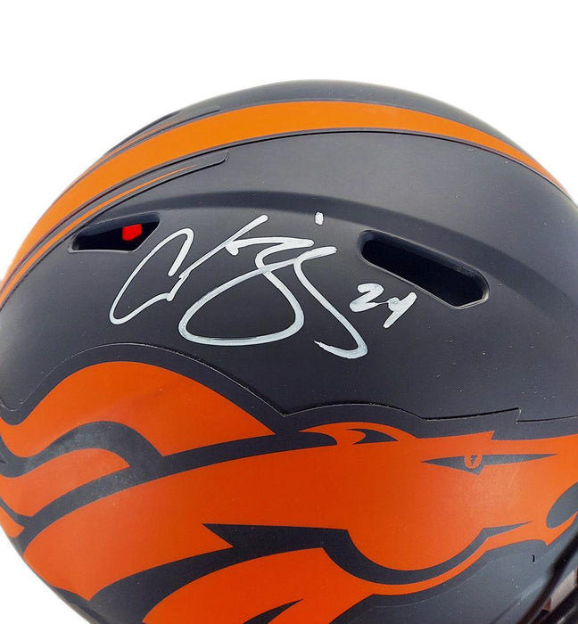 Champ Bailey Signed Denver Broncos Eclipse Speed Full-Size Football Helmet (Beckett) - RSA