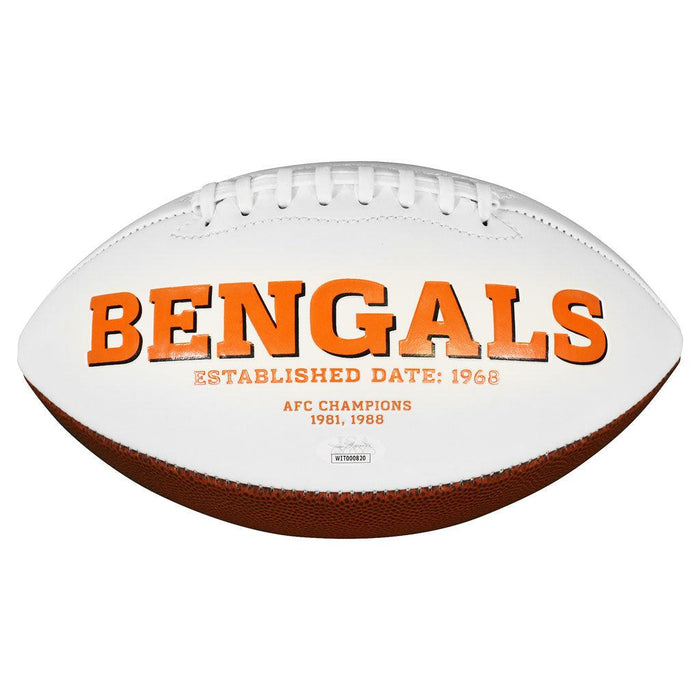 Tee Higgins Signed Cincinnati Bengals Official NFL Team Logo Football (JSA)