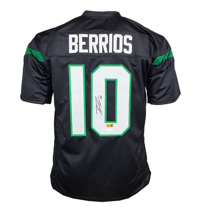 Braxton Berrios Signed New York Black Football Jersey (JSA) - RSA