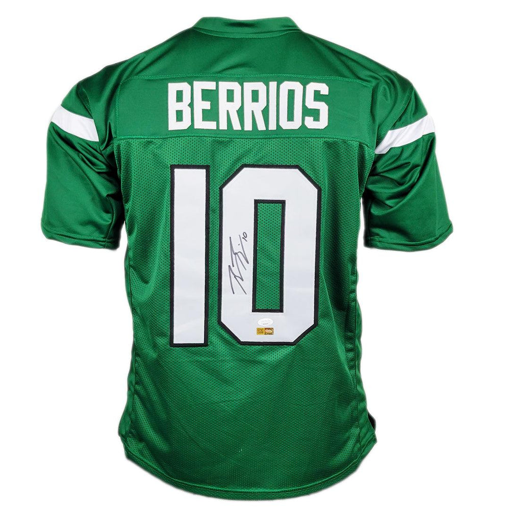 Braxton Berrios Signed New York Green Football Jersey (JSA) - RSA