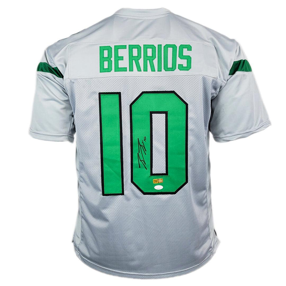 Braxton Berrios Signed New York Grey Football Jersey (JSA)