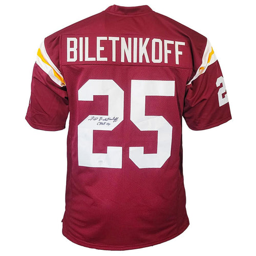 Autographed/Signed Fred Biletnikoff CHOF 91 Florida State FSU Red