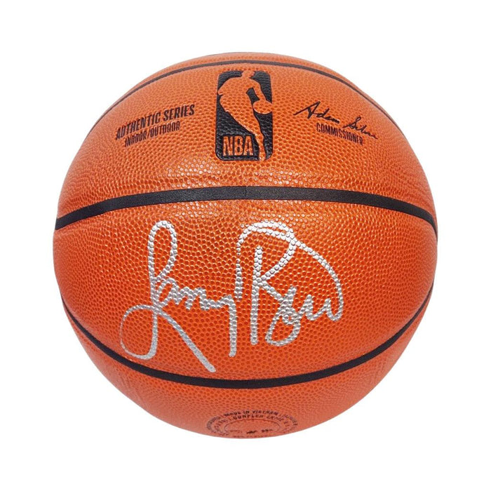 Larry Bird Signed Wilson NBA Authentic Series Basketball Silver Ink (JSA) - RSA