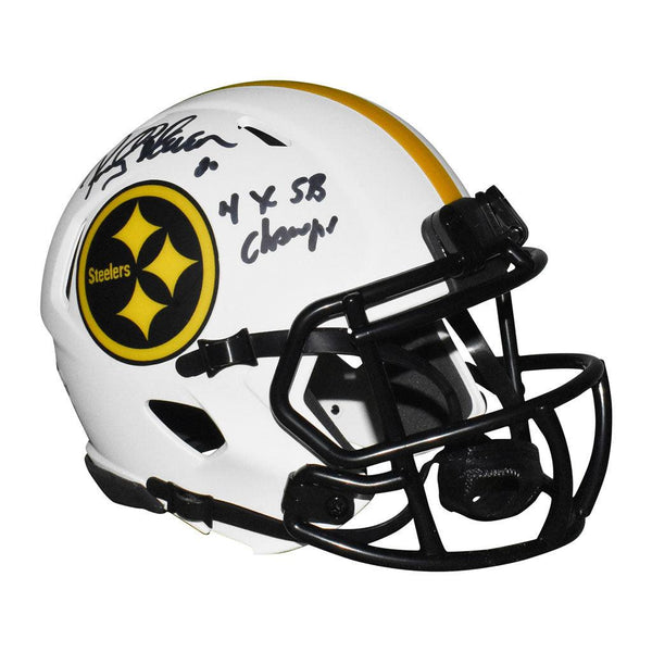 ROCKY BLEIER SIGNED MINI FOOTBALL HELMET PITTSBURGH STEELERS JSA